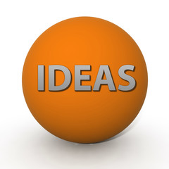 Ideas circular icon on white background