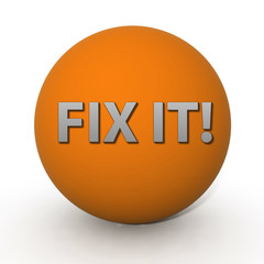 Fix it circular icon on white background
