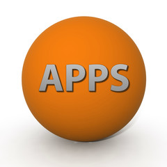 Apps circular icon on white background