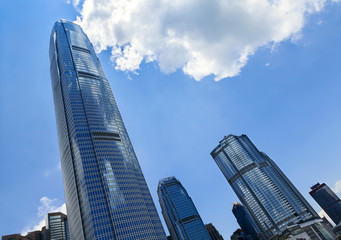 Office building on blue sky