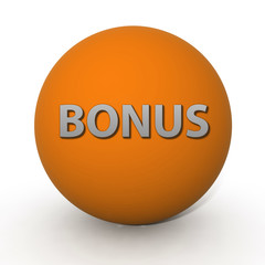 Bonus circular icon on white background
