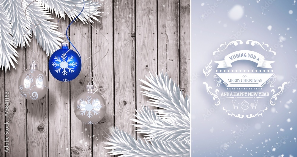 Poster composite image of snow falling