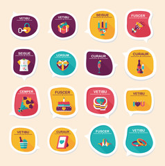 Valentine’s Day speech bubble banner flat design background se