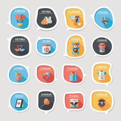 Valentine’s Day speech bubble banner flat design background se