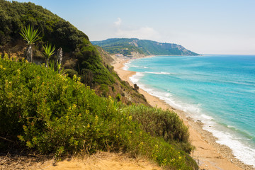 Marathias bay at Corfu island Greece