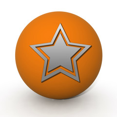 Obraz premium Star circular icon on white background