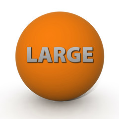 Large circular icon on white background
