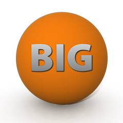 Big circular icon on white background