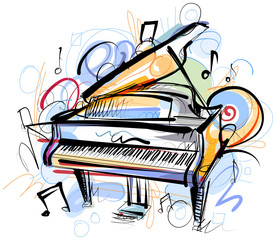 Obraz premium Piano Sketch