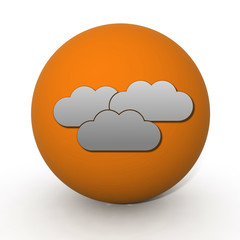 Cloud circular icon on white background
