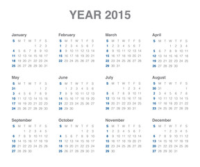 Calender 2015