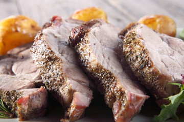 roasted pork with vegetables