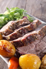 roasted pork with vegetables