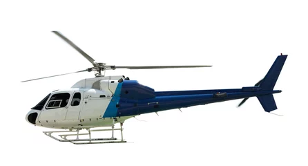 Fotobehang Helikopter Vliegende helikopter