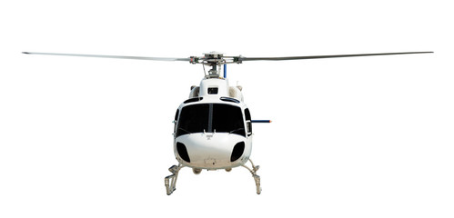 Flying helicopter with working propeller © JackF