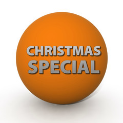 Christmas special circular icon on white background