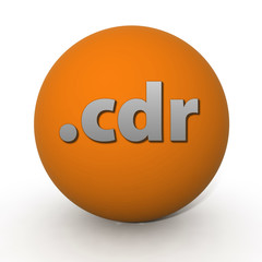 .cdr circular icon on white background