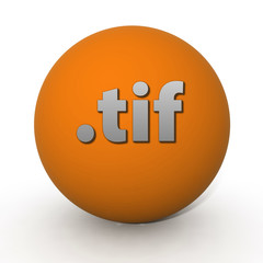 .tif circular icon on white background