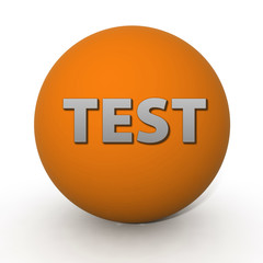 Test  circular icon on white background