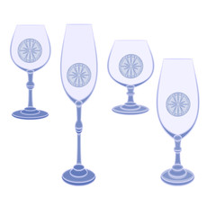 Champaign glasses  cut glass vector
