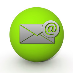 email circular icon on white background