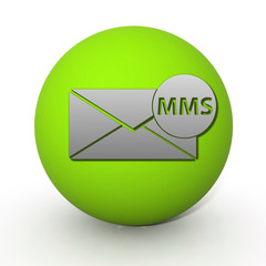 mms circular icon on white background