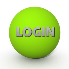 login circular icon on white background