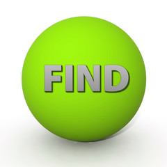 find circular icon on white background