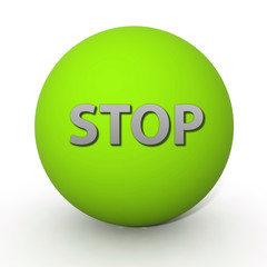 stop circular icon on white background
