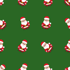 PatternVectorSantaGreen02