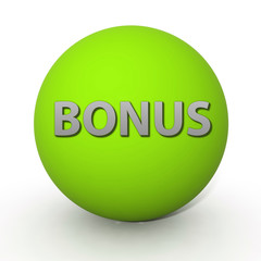 bonus circular icon on white background