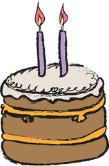 doodle birthday cake