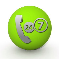 Support circular icon on white background