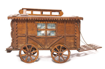 wooden gypsy horse cart ornament