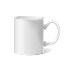 realistic classic white cup