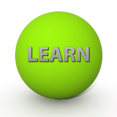 Learn circular icon on white background