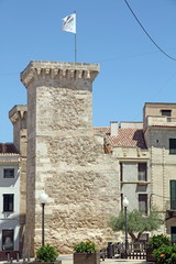 Fototapeta na wymiar Portal de San Roc,Old quarter Mahon, Minorca,Spain