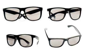 Modern sunglasses isolated on white