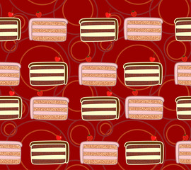 Cakes red seamless texture