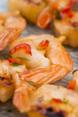 Skewered Tiger Prawns