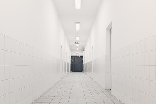 white, corridor