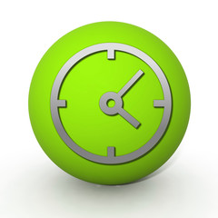 Clock circular icon on white background