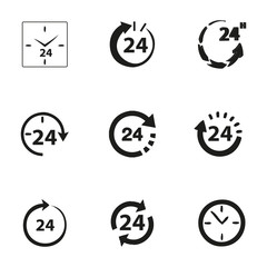 Vector 24 hours icon set - 73852510