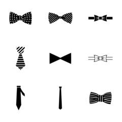 Vector bow ties icon set