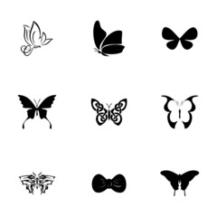 Vector butterfly icon set