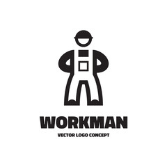 Workman vector logo. Worker logo concept.