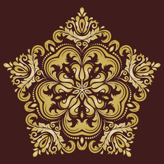 Damask Vector Pattern. Orient Background