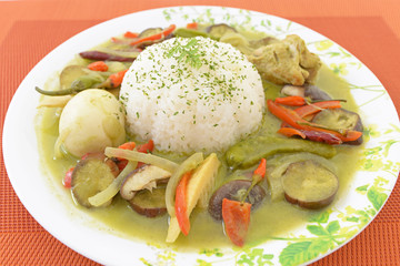 美味しそうなグリーンカレー