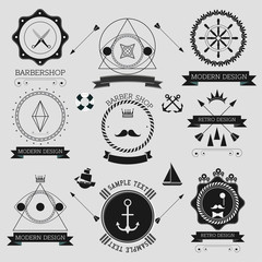 Retro Vintage vector set.