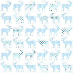 Deer Christmas holiday vector seamless pattern